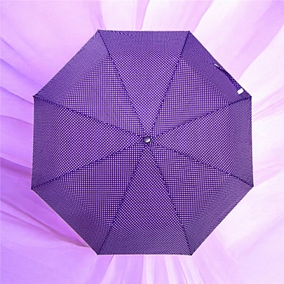 Ομπρέλα Χειροκίνητη Πουά Α 1111C Lilac