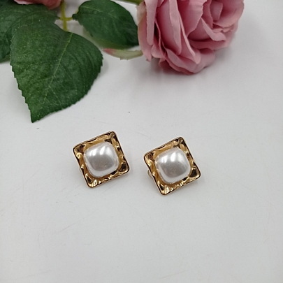 Σκουλαρίκια με κλιπ Ατσάλινα Vintage FA 9581 Gold