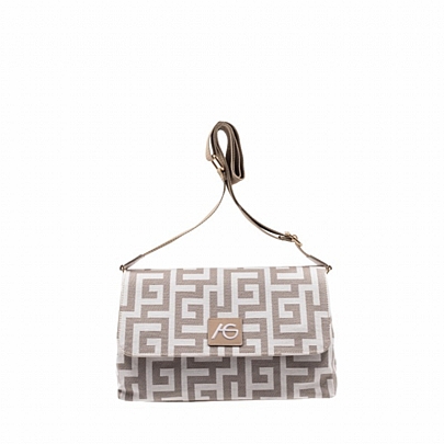 Χειροποίητη Γυναικεία Τσάντα Χιαστί/Ώμου(Μεσαίο Μέγεθος) Ari Giorgio 78772 Beige