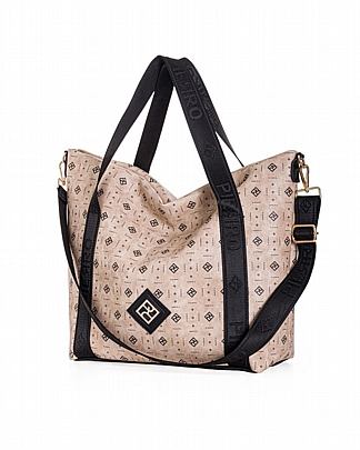 Pierro Τσάντα Ώμου Maia Monogram Large Mocca