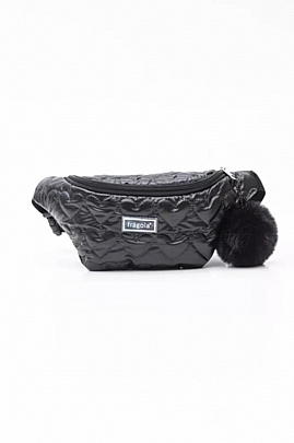Fragola Γυναικείο Puffer τσαντάκι μέσης για όλες τις ηλικίες GB20-black metal