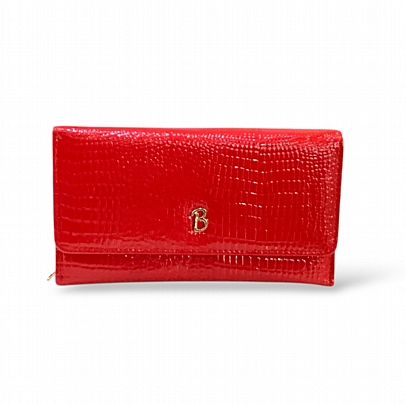 Προϊόν: Γυναικείο Πορτοφόλι με καπάκι Λουστρίν LN1261 Red Γυναικείο Πορτοφόλι με καπάκι Λουστρίν LN1261 Red