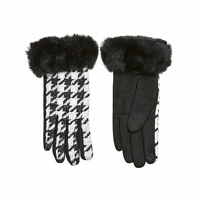 Προϊόν: Verde Γυναικεία Γάντια Αφής με Γούνα 02-0779 Black Verde Γυναικεία Γάντια Αφής με Γούνα 02-0779 Black