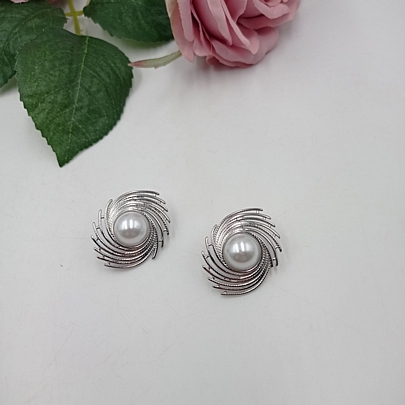 Σκουλαρίκια Ατσάλινα Καρφωτά Vintage FA 9681 Silver