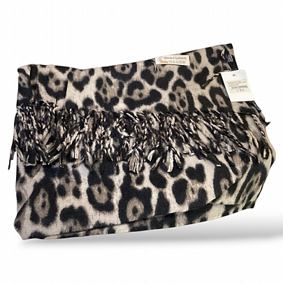 Πασμίνα-Εσάρπα Blended Cashmere 46191-393 Grey Leopard