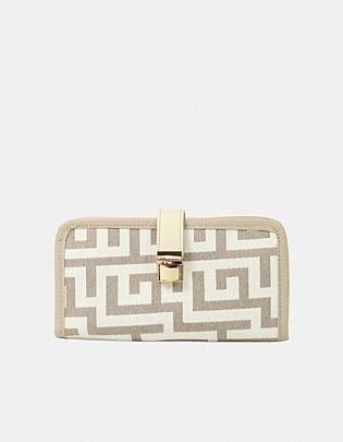 Χειροποίητο πορτοφόλι με κούμπωμα Ari Gorgio 79792 Beige