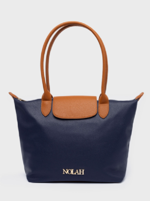 Nolah Τσάντα Χιαστί Ώμου Capuccine Large Navy