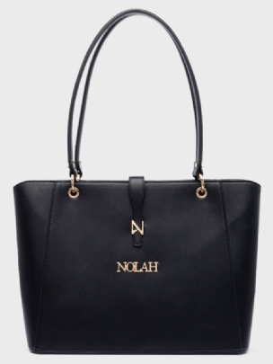 Nolah Τσάντα Ώμου Stella Black Light Gold 