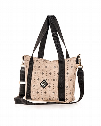 Pierro Τσάντα Ώμου Maia Monogram Medium Mocca