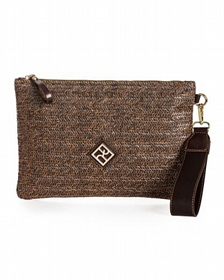 Pierro Τσάντα Χειρός Sybil Straw Brown