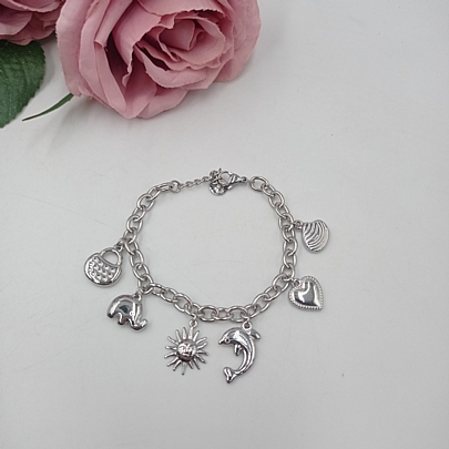 Βραχιόλι Ατσάλινο με κρεμαστά στοιχεία FA 1061 Silver