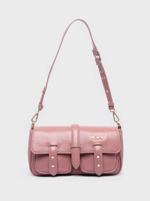 Nolah Τσάντα Χιαστί Ώμου Stephanie Pink Light Gold
