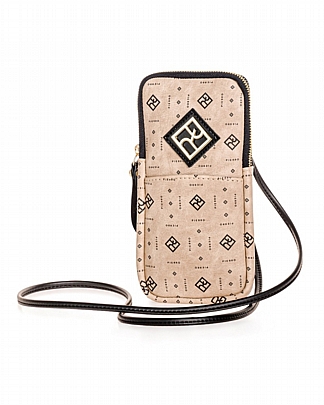 Pierro Tσαντάκι Χιαστί Milda Monogram Mocca