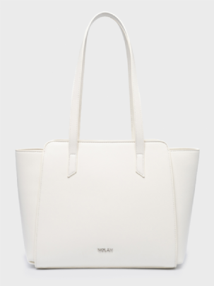 Nolah Τσάντα Ώμου Maxin Off White Silver