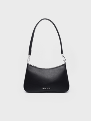 Nolah Τσάντα Χιαστί Ώμου Thelma Black Silver