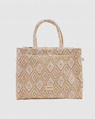 Verde Γυναικεία Τσαντα Χειρός Ώμου 48-0283 Beige
