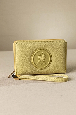Fragola Πορτοφόλι με διπλό άνοιγμα και casual logo PC390-light-yellow