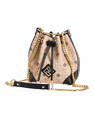 Pierro Τσάντα Πουγκί Nafsika Monogram Mocca