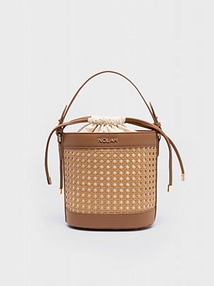 Nolah Τσάντα Χιαστί Ώμου Cannes Beige-Brown