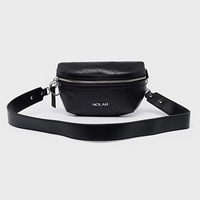 Nolah Γυναικείο Τσαντάκι Μέσης Baron Black Silver