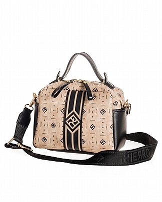 Pierro Τσάντα Χιαστί Dorcas Monogram Mocca
