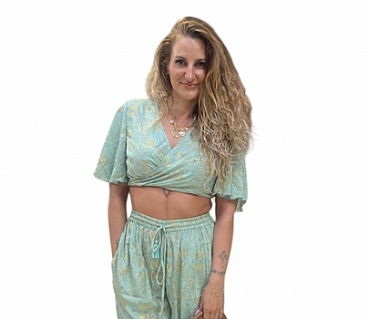 Platinum Γυναικείο Top Κοντομάνικο 82501 Aqua