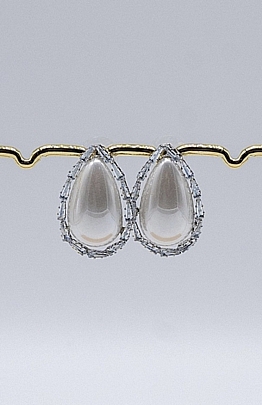 Σκουλαρίκια χειροποίητα Καρφωτά RH0085 Silver