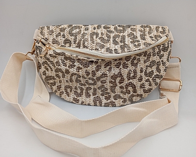Γυναικεία τσάντα μέσης FiliosAccessories B-101 Leopard Beige Elephant