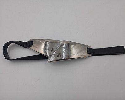 Ζώνη μαύρη ελαστική με ασημί σχέδιο ZSP-25050-2 Silver