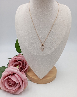 Προϊόν: Κολιέ ατσάλινο καρδούλα με πετρούλα 59096 Gold Κολιέ ατσάλινο καρδούλα με πετρούλα 59096 Gold