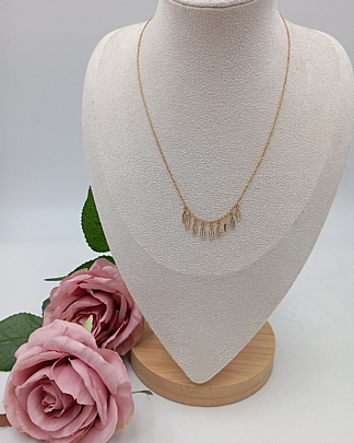 Προϊόν: Κολιέ ατσάλινο φυλλαράκια 59099 Gold Κολιέ ατσάλινο φυλλαράκια 59099 Gold