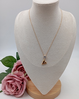 Κολιέ ατσάλινο καρδούλα 59104 Gold