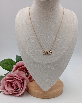 Κολιέ ατσάλινο σχέδιο άπειρο 59105 Gold