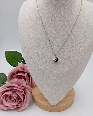 Κολιέ ατσάλινο σύμβολο Yin Yang 59115 Silver