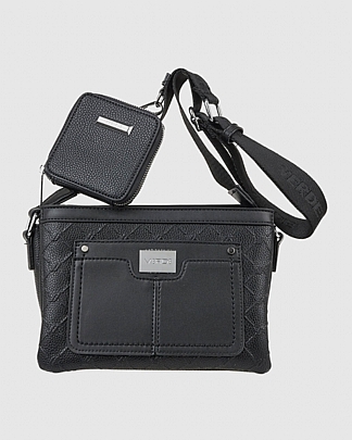 Verde Γυναικεία Τσάντα Χιαστί 16-7963 Black