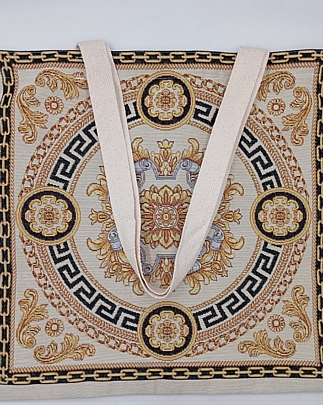 Γυναικεία υφασμάτινη Shopper Bag 8573 Gold