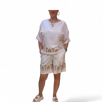 Platinum Γυναικεία Βερμούδα 12537 White