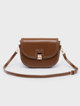 Nolah Τσάντα Χιαστί Ώμου Madrid Brown Light Gold