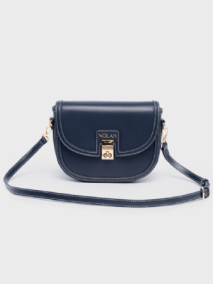 Nolah Τσάντα Χιαστί Ώμου Madrid Blue Light Gold