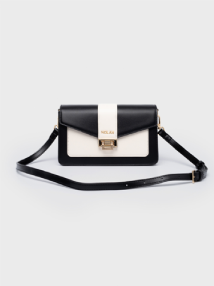 Nolah Τσάντα Χιαστί Ώμου Danny Black Cream