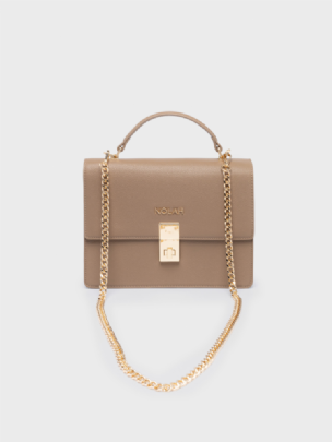 Nolah Τσάντα Χιαστί Ώμου Sevile Taupe Light Gold<br />