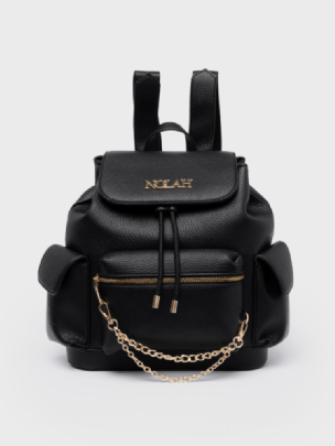 Nolah Γυναικεία Τσάντα Πλάτης Tasha Black Light Gold<br /><br /><br /><br />
