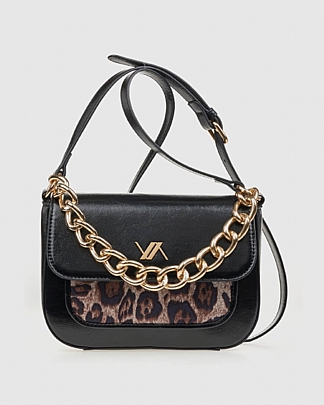 Verde Γυναικεία Τσάντα Ώμου/Χιαστί 16-8139 Animal Print Black