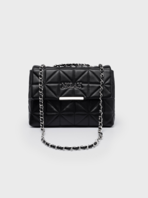Nolah Τσάντα ώμου & χιαστί Mafalda Black Silver
