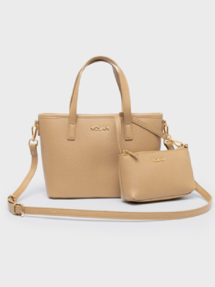 Nolah Τσάντα Χιαστί Ώμου Roma Beige Light Gold<br /><br />