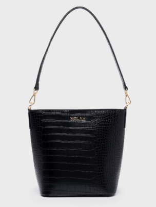 Nolah Τσάντα Χιαστί Ώμου Cecilia Black Light Gold<br /><br />