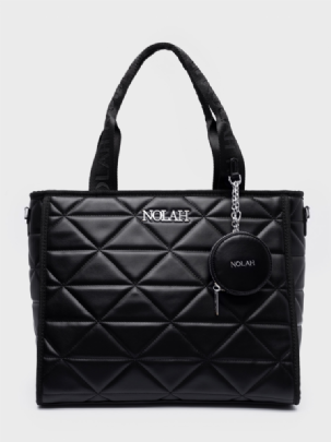 Nolah Τσάντα Χιαστί Ώμου Ryder Large Black Silver