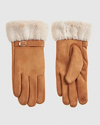 Verde Γυναικεία Γάντια 02-0841 Camel
