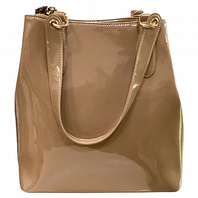Προϊόν: Τσάντα Ώμου Χιαστί Λουστρίνι Beige Light Gold
 Τσάντα Ώμου Χιαστί Λουστρίνι Beige Light Gold