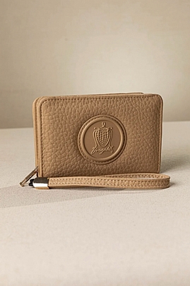 Fragola Πορτοφόλι με διπλό άνοιγμα και casual logo PC390-camel